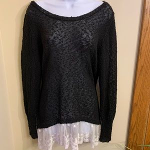 Day Trip tunic sweater with ruffle